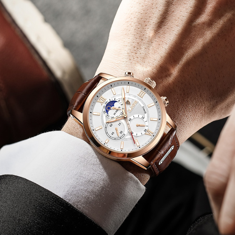 Klassische Lederarmband Uhr