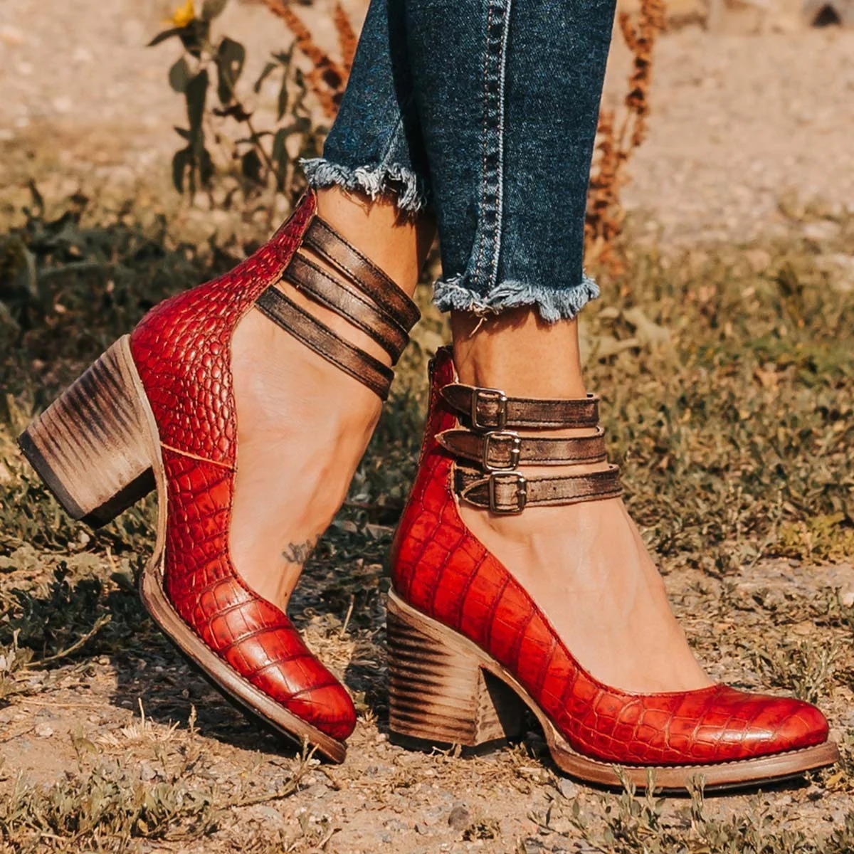 Ginevra™ | Mehrfachriemchen-Pumps mit dicker Sohle